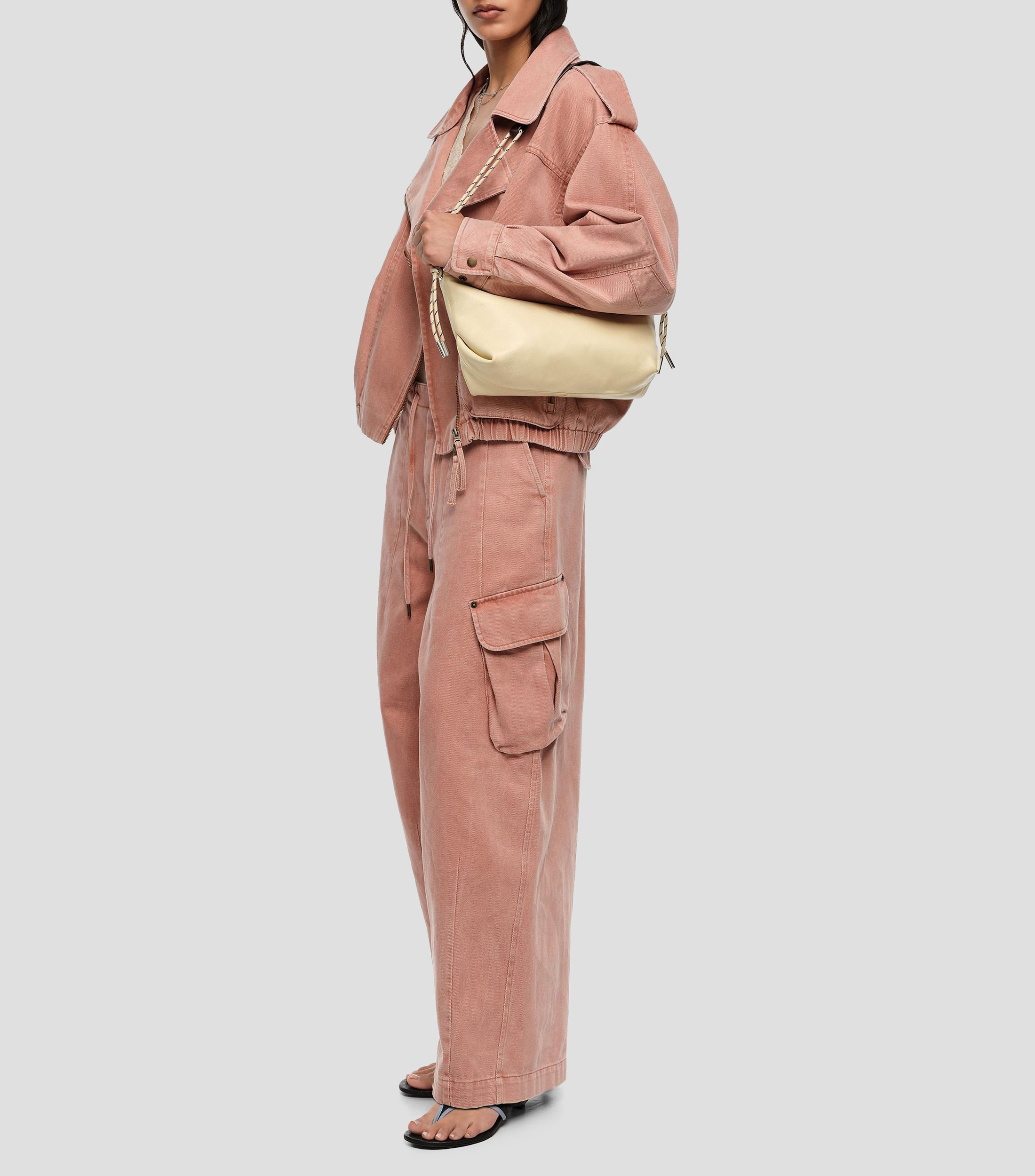 Pantalón cargo denim Mujer